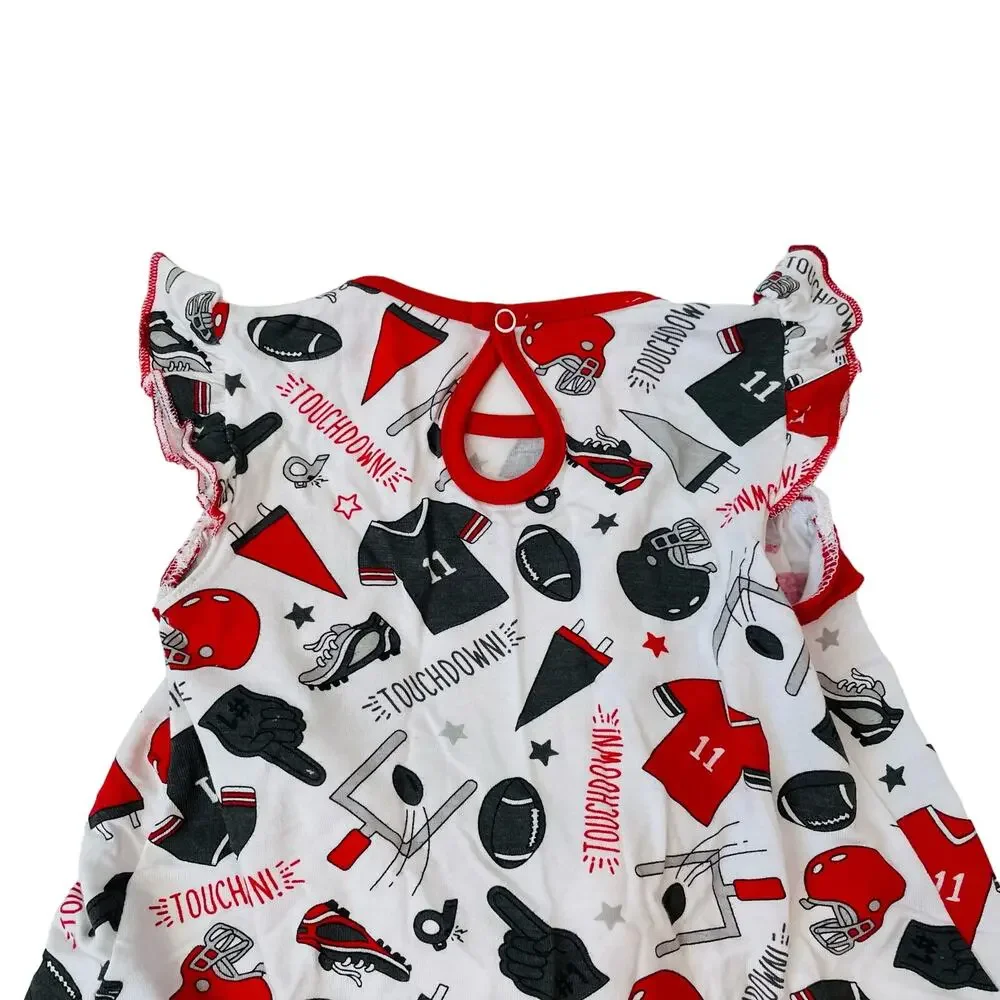 NWT Magnolia Baby Size 4 Red Touchdown Dress